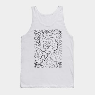 Rose Pattern Transparent Tank Top